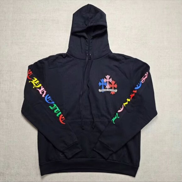 Chrome Hearts Black Sweatshirt with Vibrant Butterfly Design - Picture 2 of 4